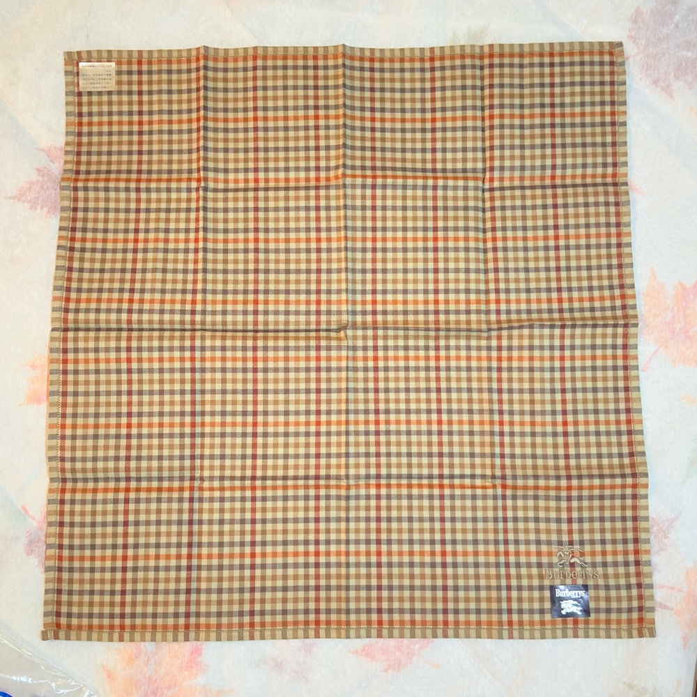 Burberry Checkered Scarf/ Handkerchief Cotton